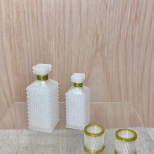 Crystal Decanter set and glasses 1/6 scale