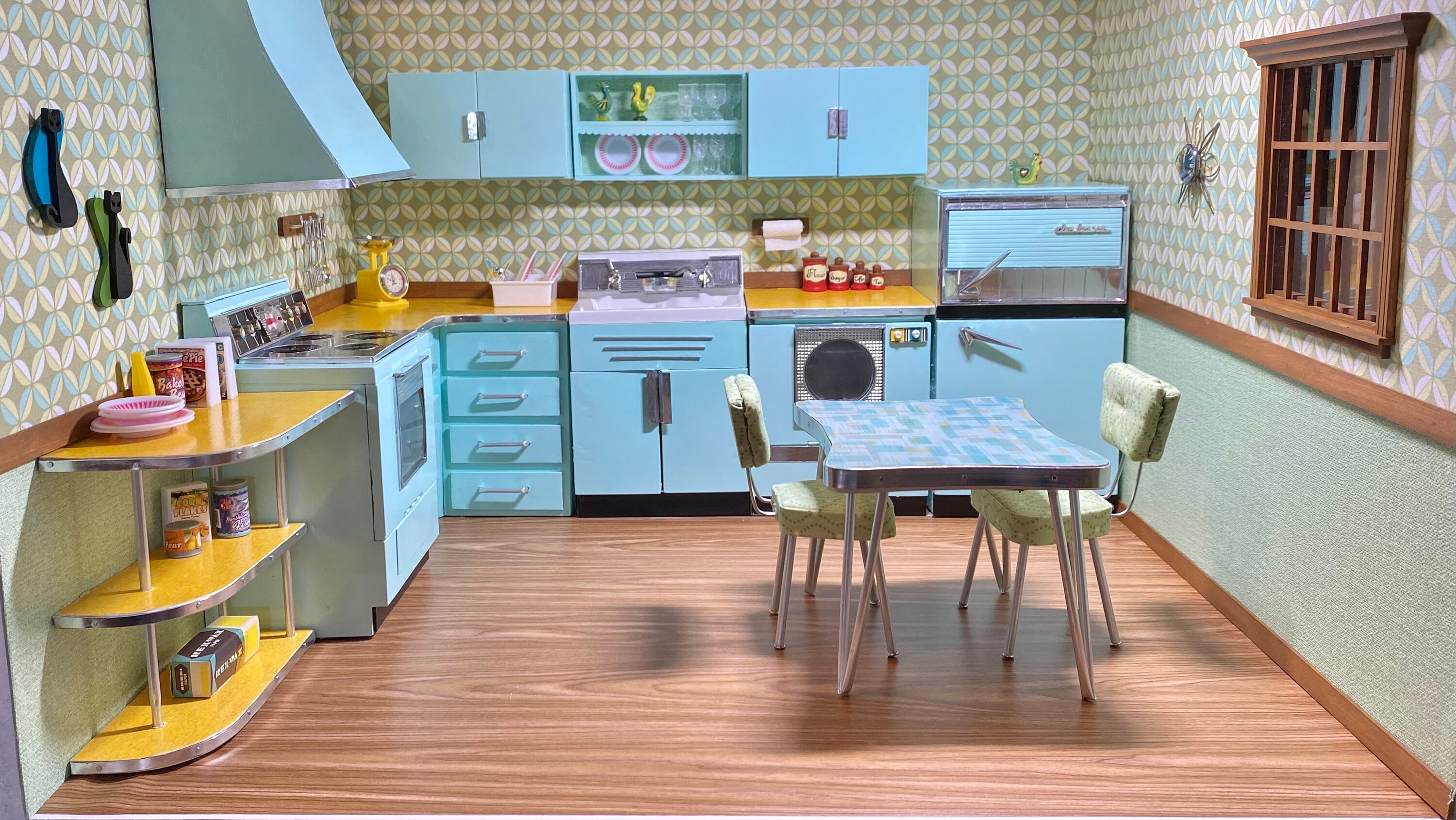 Vintage style Kitchen Room Box Diorama 16 scale Etsy