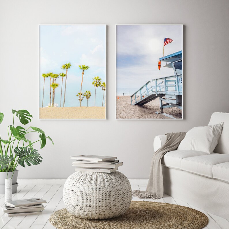Venice Beach Wall Art Print Los Angeles California Poster Etsy