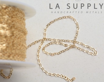 14k Gold Filled Cable Chain, 1.5mm Dainty Necklace Chain