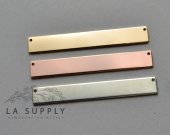 Bar Blank, 1.75 x .25 inch, Stamping Blank, Sterling Silver, Gold Filled, 20 gauge
