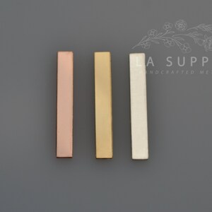 Skinny Bar Blank, 30mm x 4.5mm, stamping blank, metal blank, sterling silver, gold filled, rose gold filled, 20 gauge, with holes