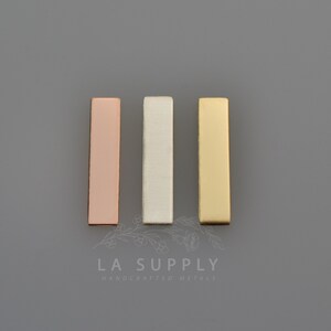 Bar Blank, 20mm x 4.5mm, stamping blank, metal blank, sterling silver, gold filled, rose gold filled, 20 gauge, with holes