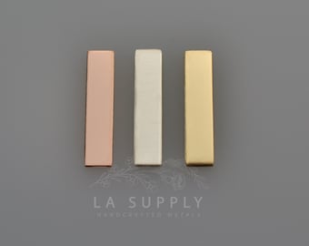 Bar Blank, 20mm x 4.5mm, stamping blank, metal blank, sterling silver, gold filled, rose gold filled, 20 gauge, with holes