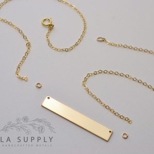 DIY Bar Necklace Set, gold bar, Stamping blank, bar blank, bar necklace, do it yourself, necklace kit, bar necklace kit, gold bar necklace