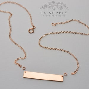 Blank bar necklace, metal stamp necklace, metal stamp kit, DIY kit, gold fill bar, rose gold bar, DIY Bar Necklace, Stamp blank