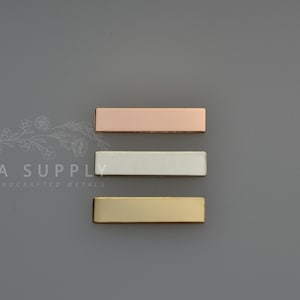 Bar Blank, 20mm x 4.5mm, stamping blank, metal blank, sterling silver, gold filled, rose gold filled, 20 gauge, with holes
