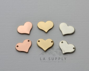 Heart 10mm x 8mm, Stamping Blank, Sterling Silver, Gold Filled, 20 gauge, Jewelry Making