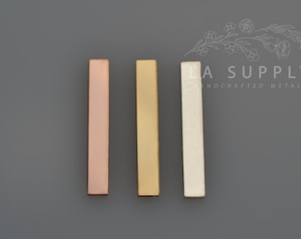 Skinny Bar Blank, 30mm x 4.5mm, stamping blank, metal blank, sterling silver, gold filled, rose gold filled, 20 gauge, with holes