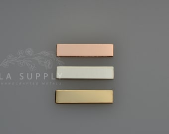 Bar Blank, 20mm x 4.5mm, stamping blank, metal blank, sterling silver, gold filled, rose gold filled, 20 gauge, with holes