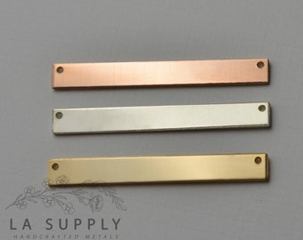 Skinny Bar Blank, 36mm x 4.5mm, Stamping Blank, Sterling Silver, Gold Filled, 20 gauge