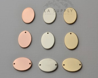 Oval 14mm x 10mm, Stamping Blank, Sterling Silver, Gold Filled, 20 gauge, Jewelry Making