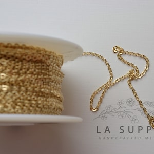 14k gold filled ketting, 1,8 mm ketting, ketting aan de voet, platte kabelketting, gouden platte kabelketting, gouden kabelketting, gold filled, 14k goud