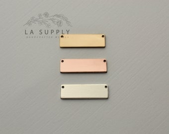 Bar Blank, 6mm x 20mm, Stamping Blank, Sterling Silver, Gold Filled, 20 gauge