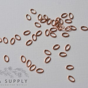 Oval Jump rings, open jump rings, gold filled jump rings, sterling silver jump rings, rose gold filled jump rings, 14k gold, 14k rose gold