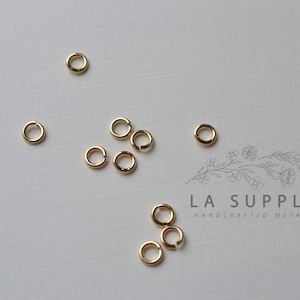 4mm Round Jump rings, open jump rings, 21ga, 21 gauge, gold filled jump rings, sterling silver jump rings, rose gold filled jump rings
