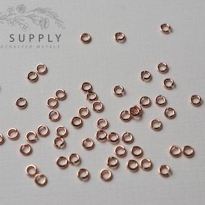 Ronde ringetjes van 3 mm, open ringetjes, met goud gevulde ringetjes, sterlingzilveren ringetjes, met roségoud gevulde ringetjes, 14k goud