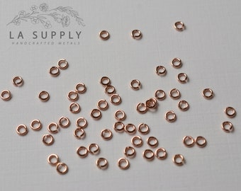 3mm Round Jump rings, open jump rings, gold filled jump rings, sterling silver jump rings, rose gold filled jump rings, 14k gold