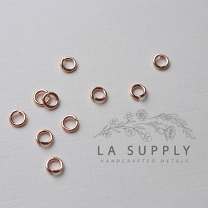 4mm Round Jump rings, open jump rings, 21ga, 21 gauge, gold filled jump rings, sterling silver jump rings, rose gold filled jump rings