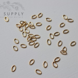 Oval Jump rings, open jump rings, gold filled jump rings, sterling silver jump rings, rose gold filled jump rings, 14k gold, 14k rose gold