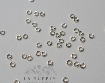 3mm Round Jump rings, open jump rings, gold filled jump rings, sterling silver jump rings, rose gold filled jump rings, 14k gold