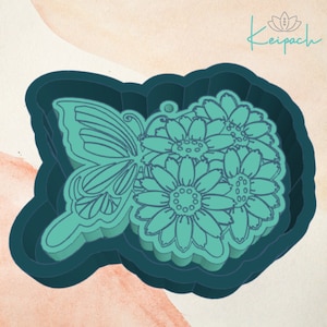 Fichier STL de moule principal papillon floral