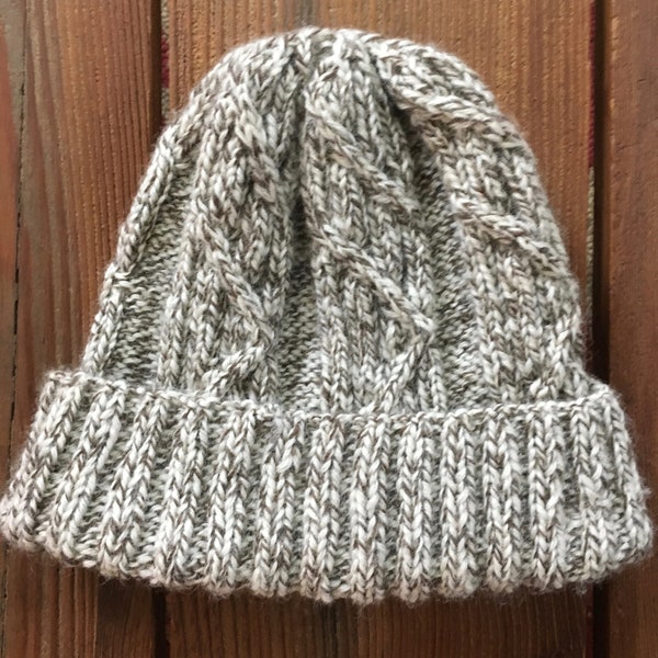Knit Cable Hat Etsy