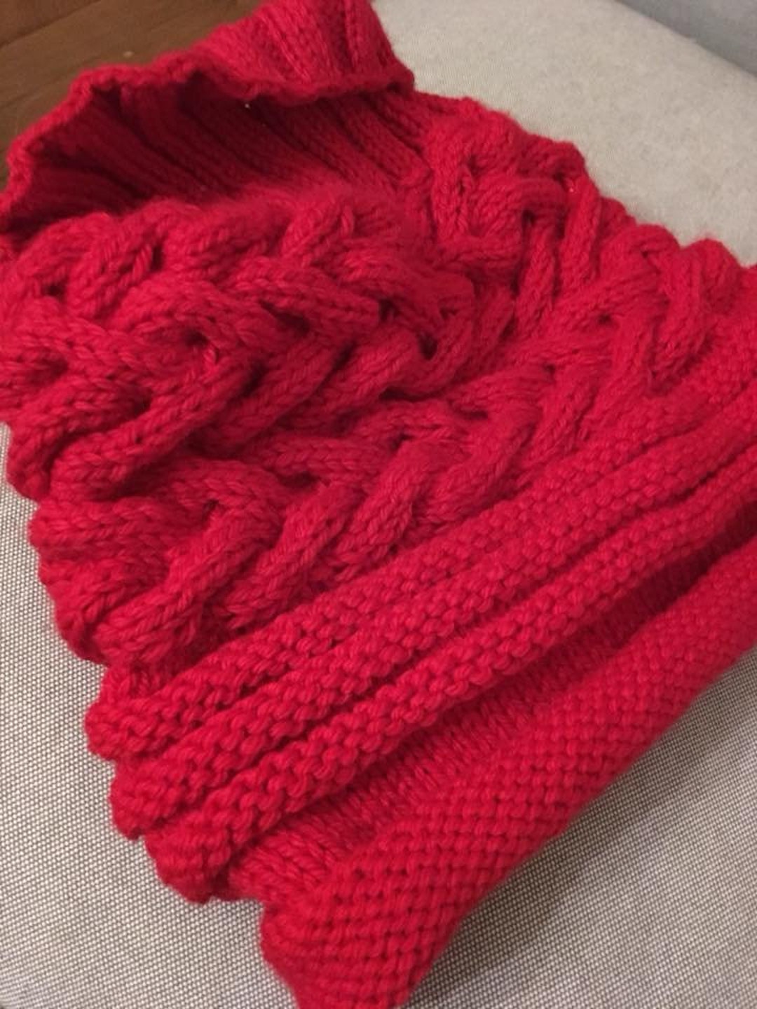 Woman Red Snood -