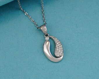 Pendant Oval in Sterling Silver