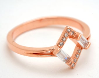 Unique Design Rose gold Ring