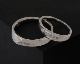 Couple Ring Classy and Elegant in Sterling Silver