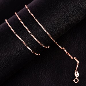 Rose Gold Layering chain in sterling silver