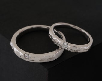 Rings for couple in Sterling silver