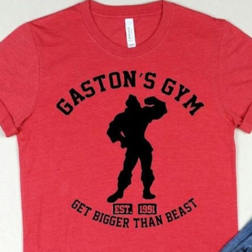 Gaston's Gym Shirt. Beast Shirt. Disney Shirt. DisneyWorld Shirt. Matching Family Shirts. Cute Disney Shirts.