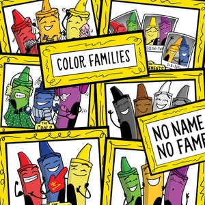 The Color Families (Digital Set of 8) Art Classroom Decor  (Primary, Secondary, Warm, Cool, Neutral, Complements + 2 Bonus Signs)