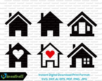 house silhouette etsy
