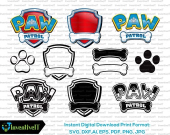paw patrol logo etsy