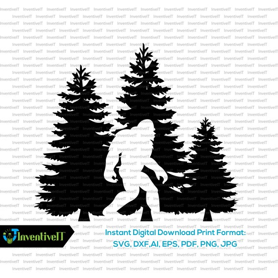 Bigfoot svg Sasquatch svg Silhouette Family Vector | Etsy