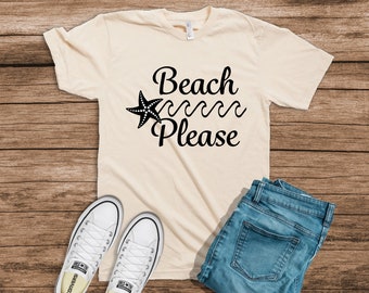 Beach Please Starfish T-Shirt, Summer Seashore Tank