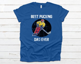 Camiseta de papá de hockey, camiseta para el Día del Padre "Jugando como un papá"