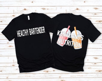 Healthy Bartender t-shirt for Nutrition Clubs or other events, Herbalife Nutrition tanks, Custom Club Promotion shirt, 2 shakes custom club