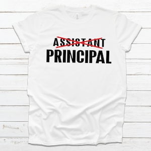 Promotion Tee Shirt for Boss, New Principal Tshirt, Graduation Gift, Graduation Shirt, AP gift, Assistant Principal gift, Promotion gift,