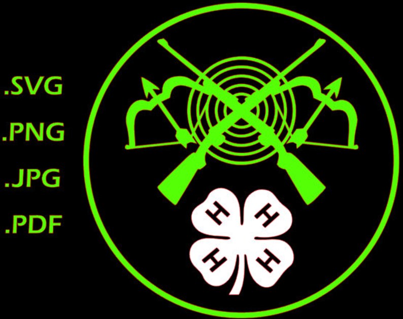 4H shooting sports archery target rifles bullseye Silhouette | Etsy