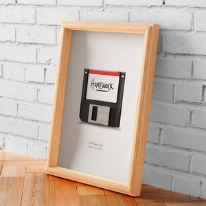 Nostalgic Floppy Disk Retro Art Print – Digital Download – 80s 90s Tech Illustration | Printable Wall Art JPG + PDF