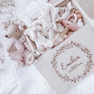 Memory box baptism gift godchild | Newborn Gift | Baby keepsake box | Baby memory box | Baptism gift godchild | Birth gift