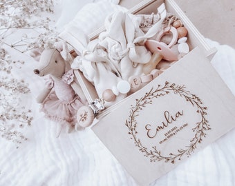 Erinnerungsbox Taufgeschenk Patenkind | Newborn Gift | Baby keepsake Box | Baby Erinnerungskiste | Taufgeschenk Patenkind | Geburtgeschenk