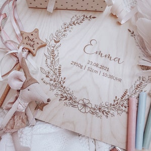 Memory box baptism gift godchild / memory box baby birth gift / baby memory box baptism / baby birth gift