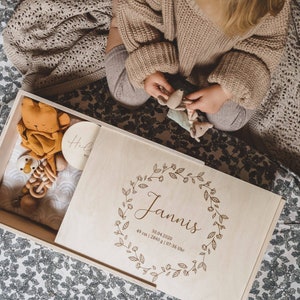 Caja de recuerdos para regalo de bautizo de ahijado/caja de recuerdos para regalo de nacimiento de bebé/caja de recuerdos para bebé para bautizo/regalo de nacimiento de bebé