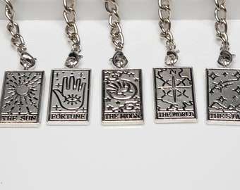 Tarot Card Jewelry Set - Sun, Moon, Star, Fortune, World