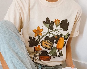 Pumpkin Vintage Chart Ivory Short Sleeve Comfort Colors Shirt